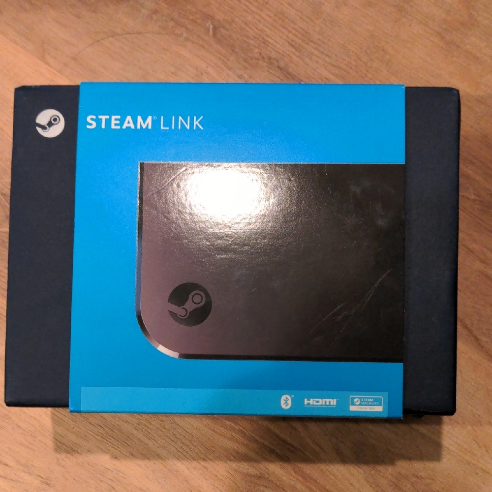 new in box steam Link Black Streaming Device
